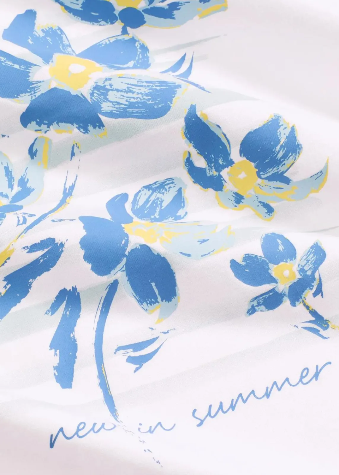 bonprix Shirts & Tops^T-Shirt aus elastischem Baumwoll-Mix weiß graphisch bedruckt