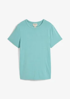 bonprix Nachhaltigere Materialien|Shirts & Tops^T-Shirt aus fließender Viskose helltürkis