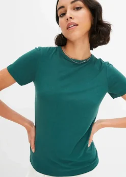 bonprix Nachhaltigere Materialien|Shirts & Tops^T-Shirt aus fließender Viskose mattgrün