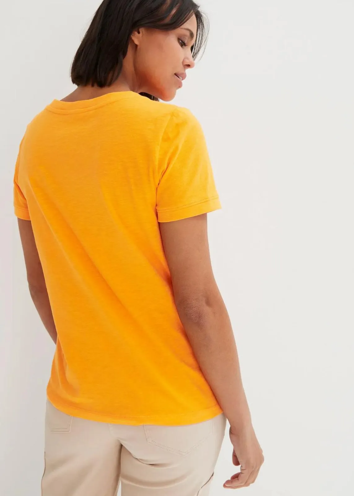 bonprix Shirts & Tops|Basics^T-Shirt aus reiner Baumwolle kürbisorange