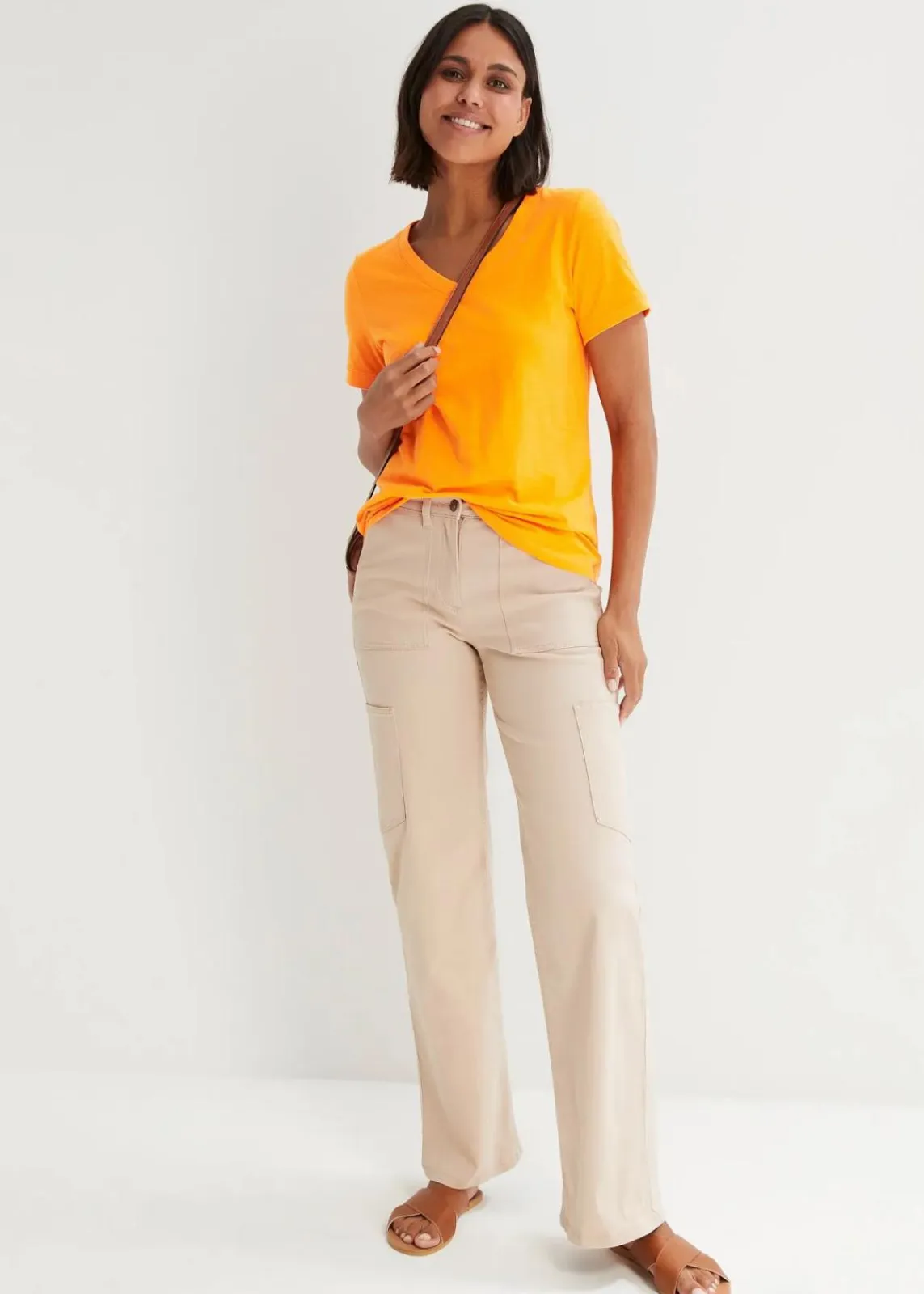 bonprix Shirts & Tops|Basics^T-Shirt aus reiner Baumwolle kürbisorange