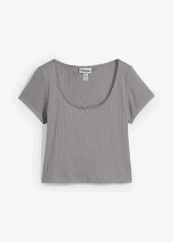 bonprix Shirts & Tops^T-Shirt aus reiner Baumwolle hellgrau