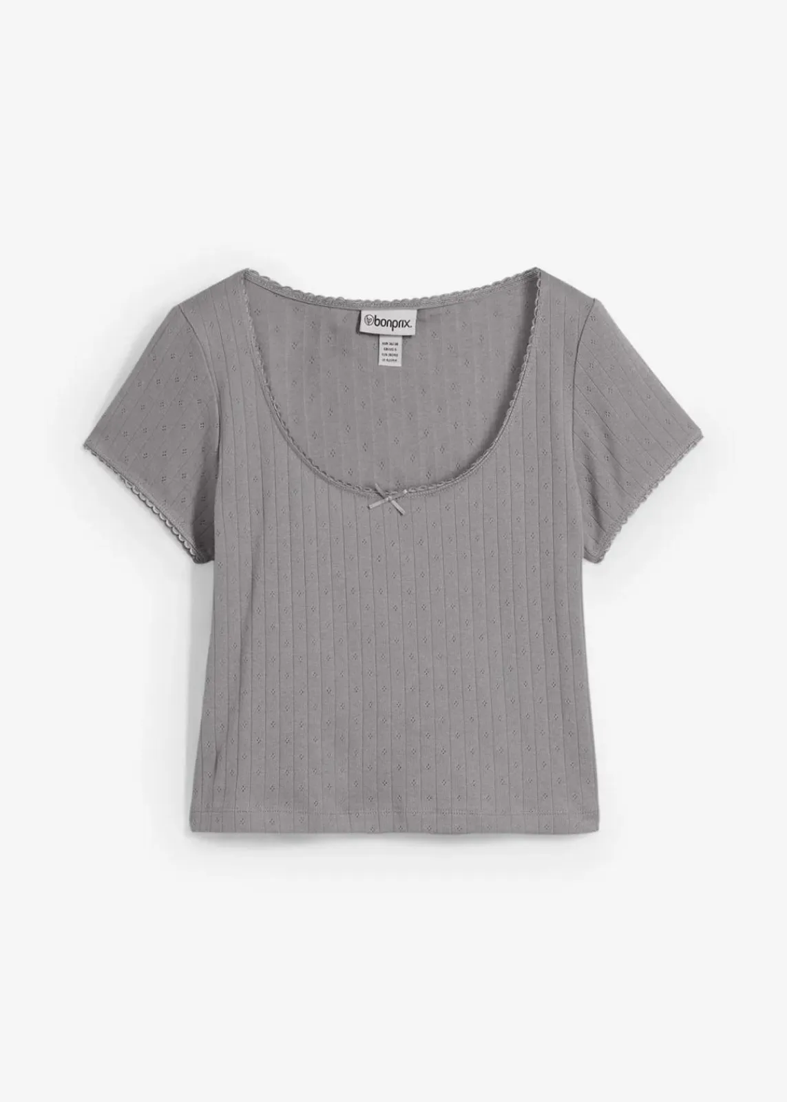 bonprix Shirts & Tops^T-Shirt aus reiner Baumwolle hellgrau
