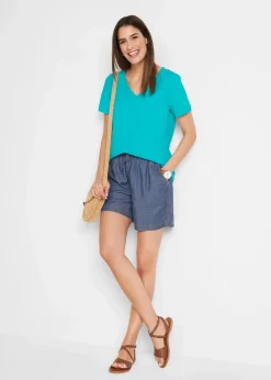 bonprix Shirts & Tops|Basics^T-Shirt aus reiner Baumwolle aqua