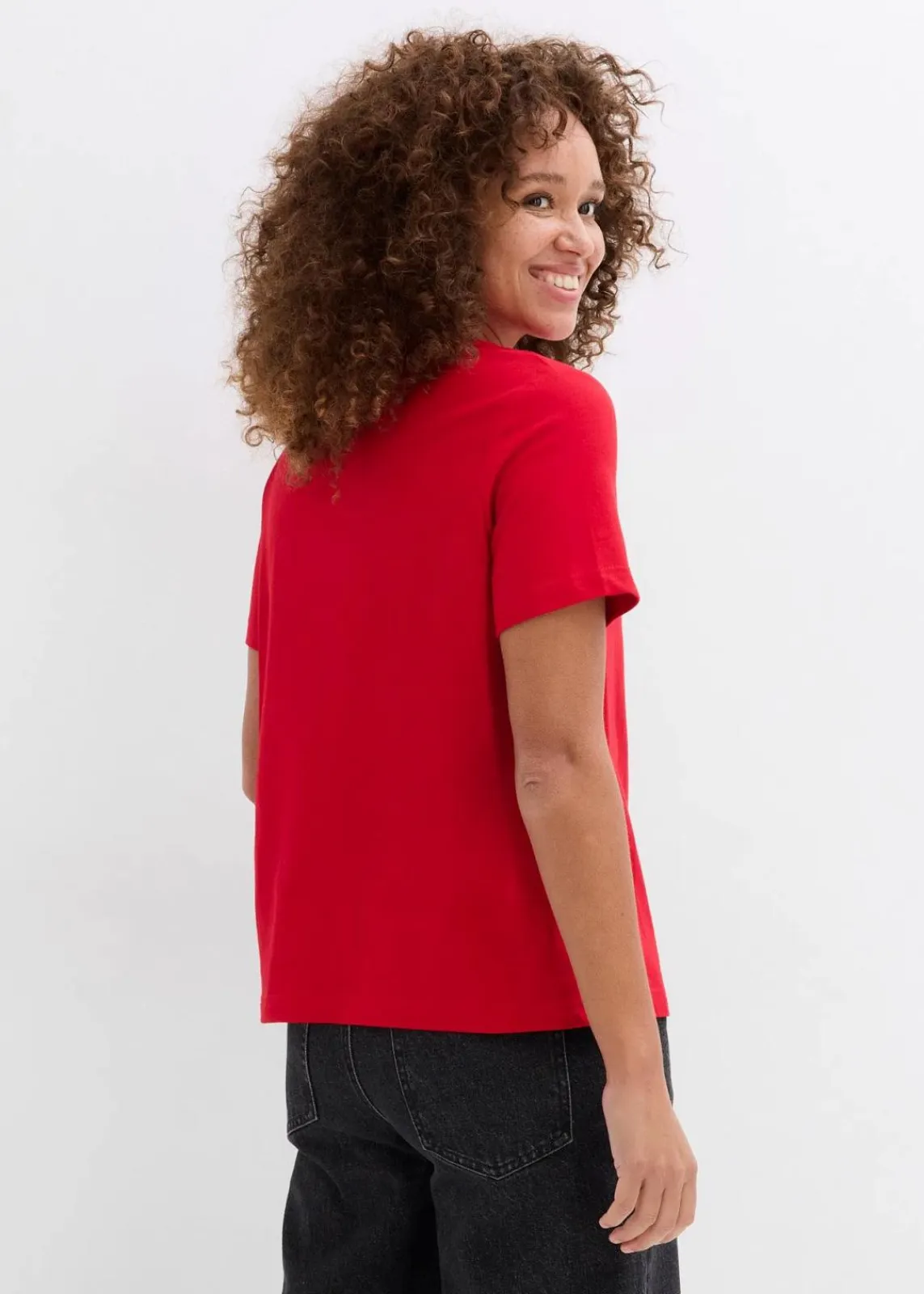 bonprix Shirts & Tops^T-Shirt aus reiner Baumwolle rot/weiß