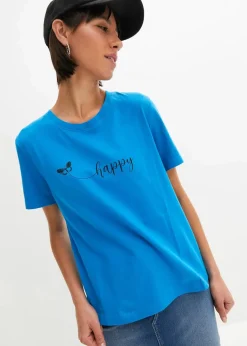bonprix Shirts & Tops^T-Shirt aus reiner Baumwolle südseeblau
