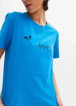 bonprix Shirts & Tops^T-Shirt aus reiner Baumwolle südseeblau