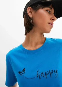 bonprix Shirts & Tops^T-Shirt aus reiner Baumwolle südseeblau