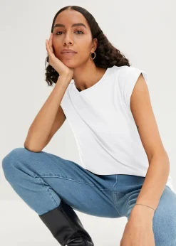 bonprix Shirts & Tops|Basics^T-Shirt aus reiner Baumwolle weiß