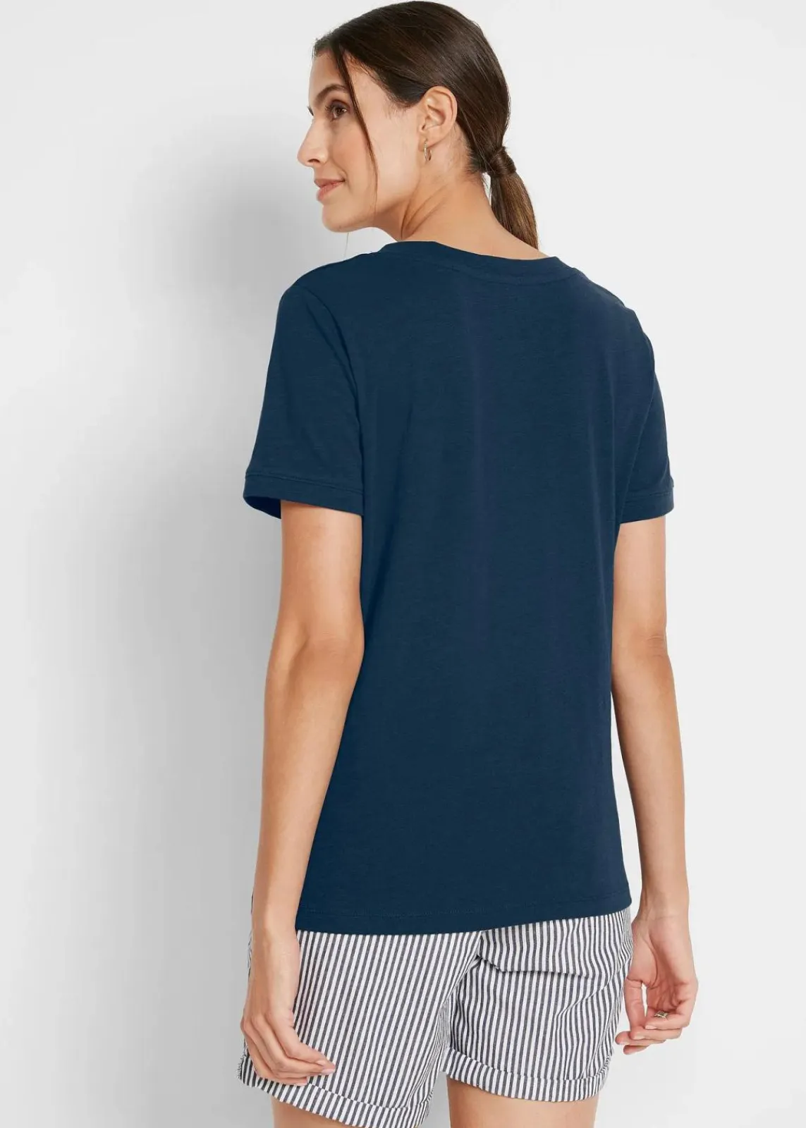 bonprix Shirts & Tops|Basics^T-Shirt aus reiner Baumwolle dunkelblau