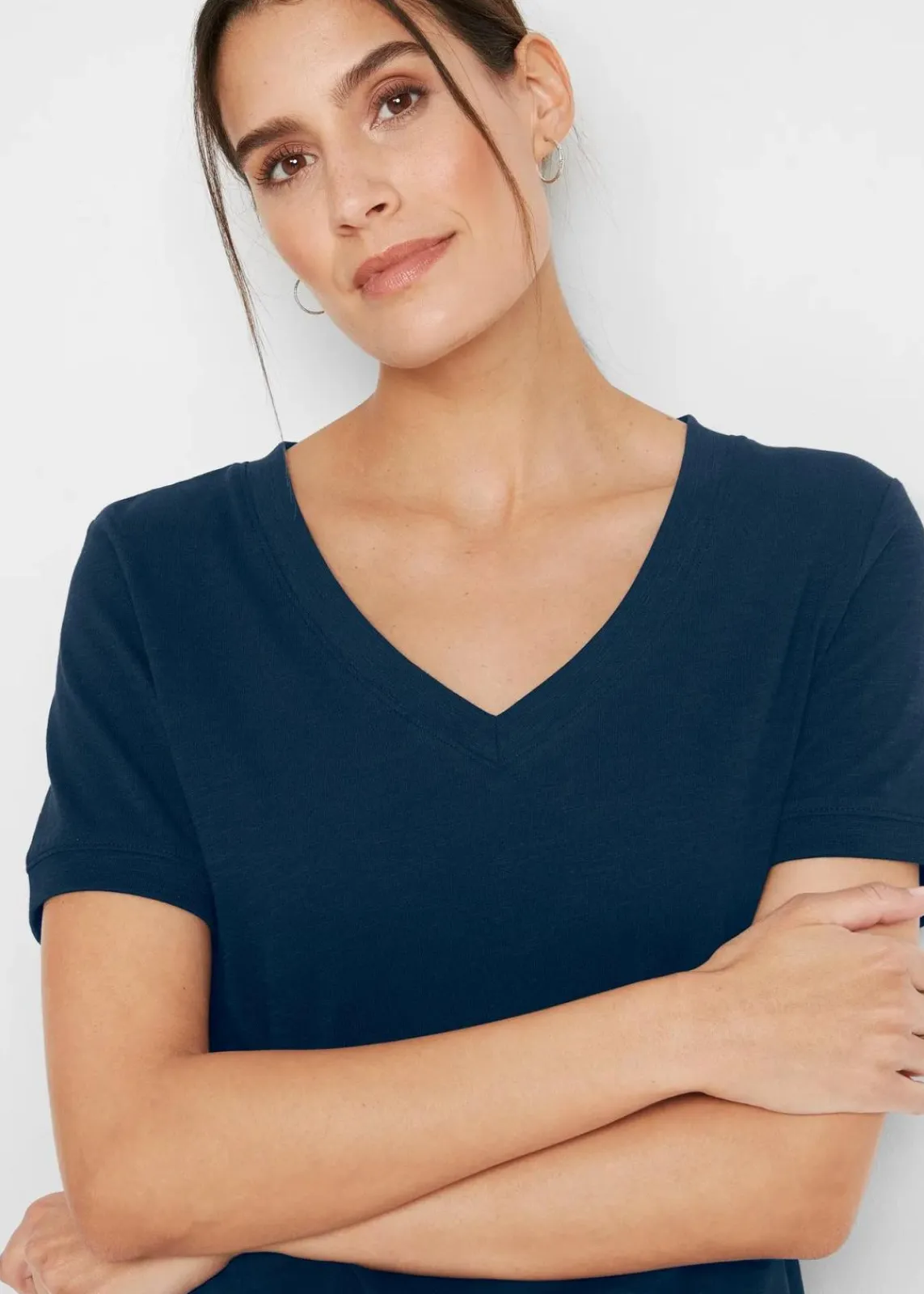 bonprix Shirts & Tops|Basics^T-Shirt aus reiner Baumwolle dunkelblau