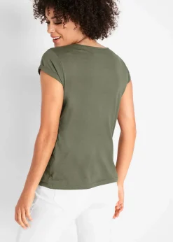 bonprix Shirts & Tops|Basics^T-Shirt aus reiner Baumwolle oliv