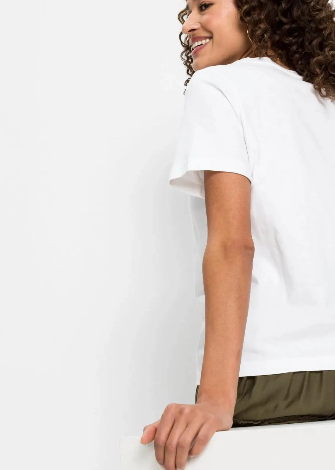 bonprix Shirts & Tops^T-Shirt aus reiner Baumwolle weiß