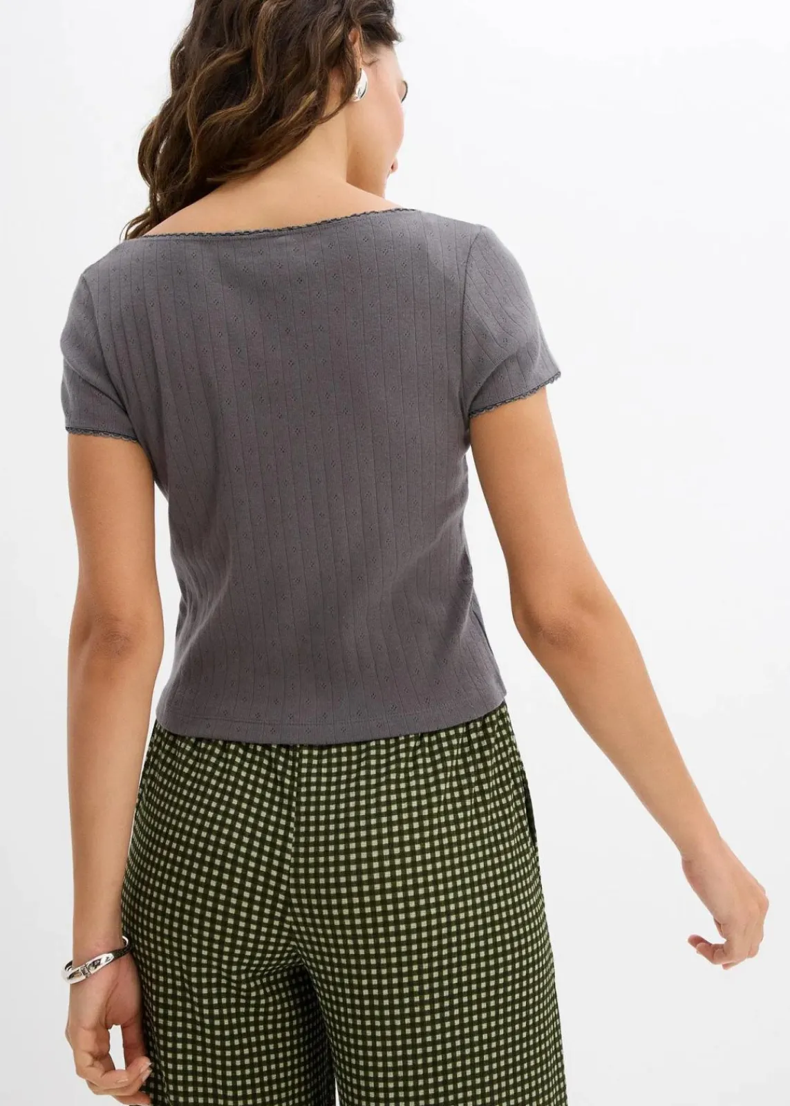 bonprix Shirts & Tops^T-Shirt aus reiner Baumwolle rauchgrau