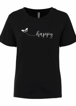 bonprix Shirts & Tops^T-Shirt aus reiner Baumwolle schwarz