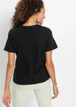 bonprix Shirts & Tops^T-Shirt aus reiner Baumwolle schwarz