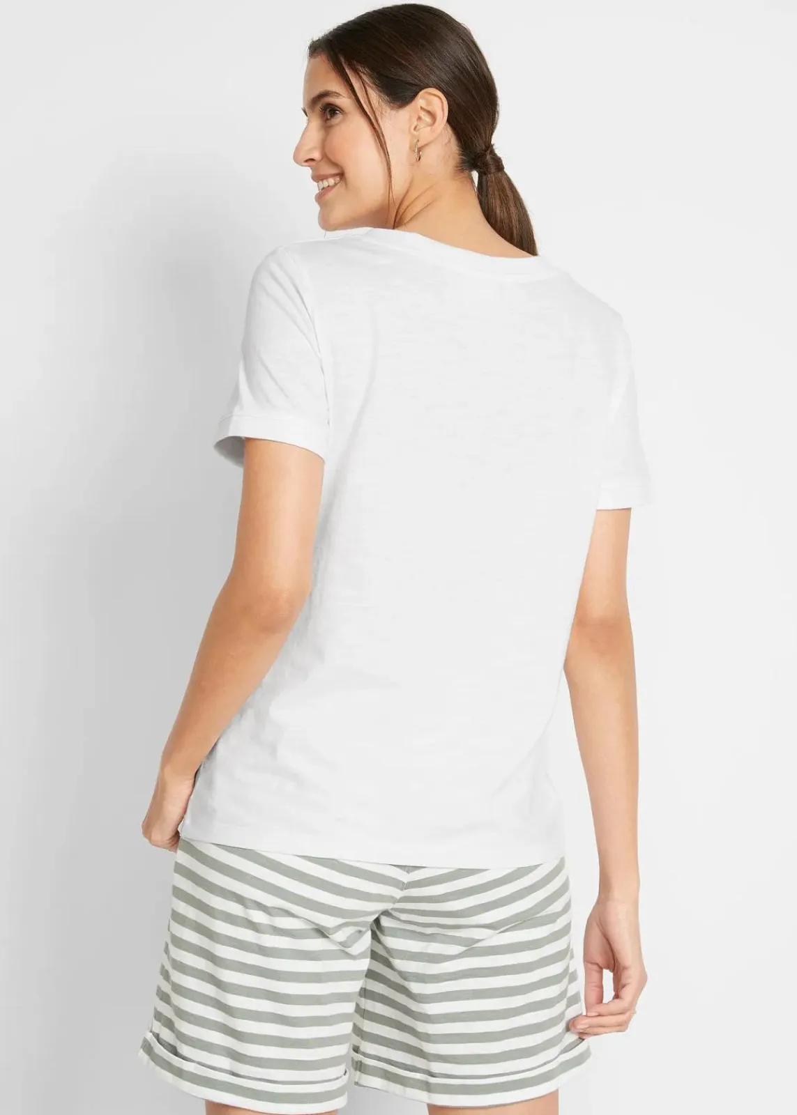bonprix Shirts & Tops|Basics^T-Shirt aus reiner Baumwolle weiß