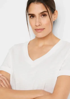 bonprix Shirts & Tops|Basics^T-Shirt aus reiner Baumwolle weiß
