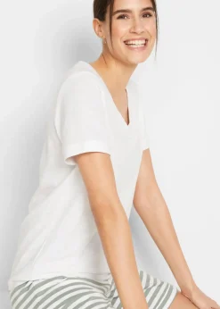 bonprix Shirts & Tops|Basics^T-Shirt aus reiner Baumwolle weiß