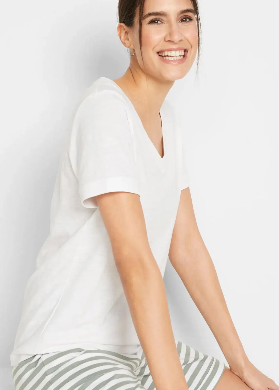 bonprix Shirts & Tops|Basics^T-Shirt aus reiner Baumwolle weiß