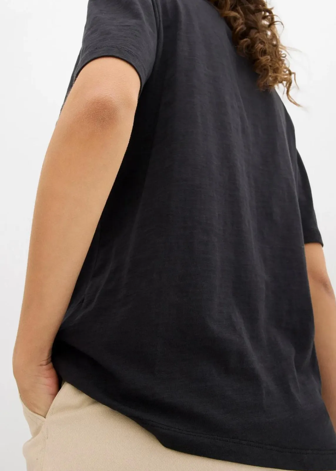 bonprix Nachhaltigere Materialien|Shirts & Tops^T-Shirt aus reiner Baumwolle schwarz
