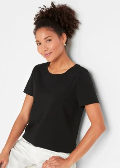 bonprix Bekleidung·Röcke|Basics^T-Shirt aus reiner Baumwolle (2er Pack) schwarz + schwarz