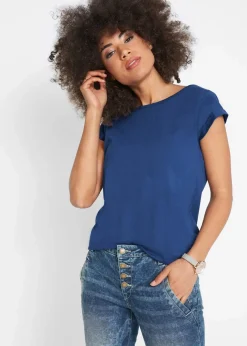 bonprix Shirts & Tops|Basics^T-Shirt aus reiner Baumwolle mitternachtsblau