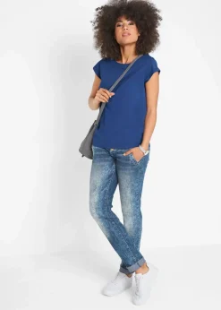 bonprix Shirts & Tops|Basics^T-Shirt aus reiner Baumwolle mitternachtsblau