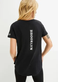 bonprix Shirts & Tops^T-Shirt aus reiner Baumwolle schwarz