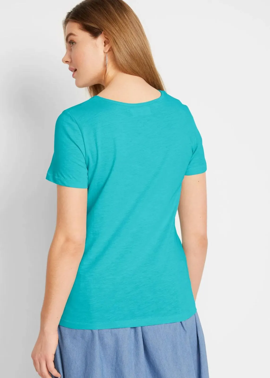 bonprix Shirts & Tops|Nachhaltigere Materialien^T-Shirt aus reiner Baumwolle mattaqua bedruckt