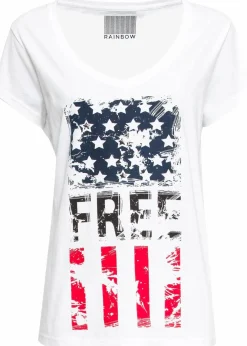 bonprix Shirts & Tops^T-Shirt aus reiner Baumwolle weiß bedruckt