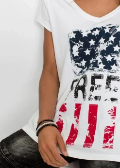 bonprix Shirts & Tops^T-Shirt aus reiner Baumwolle weiß bedruckt