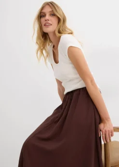 bonprix Basics|Shirts & Tops^T-Shirt aus reiner Bio-Baumwolle wollweiß