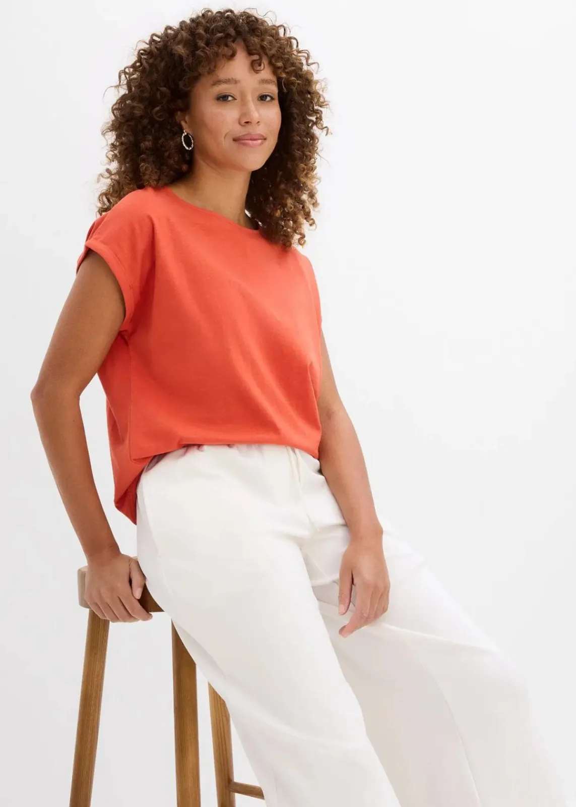bonprix Nachhaltigere Materialien|Shirts & Tops^T-Shirt aus reiner Bio-Baumwolle (2er Pack) schwarz/zimtrot