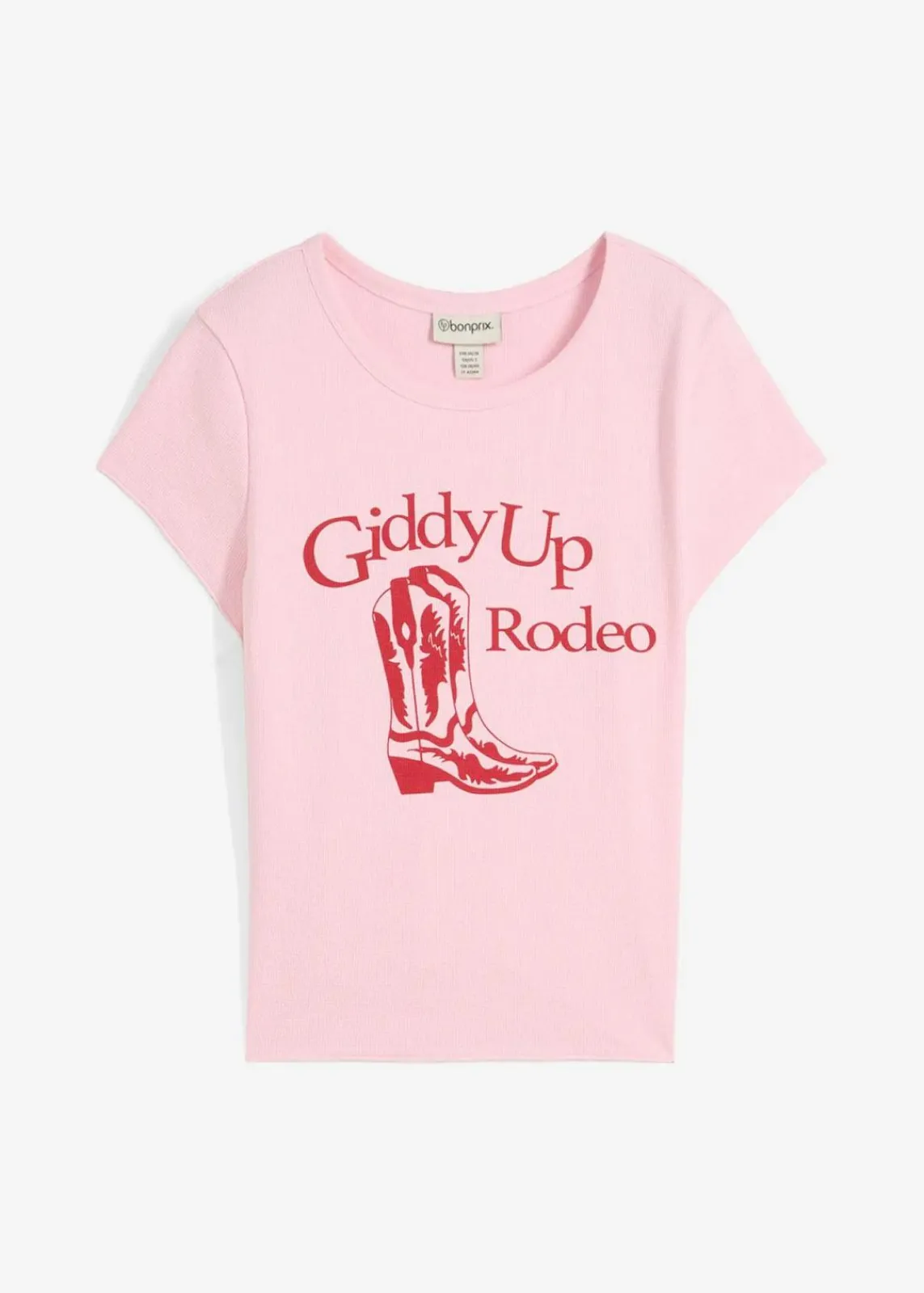 bonprix Nachhaltigere Materialien|Shirts & Tops^T-Shirt aus reiner Bio-Baumwolle kristallrosa/chillirot
