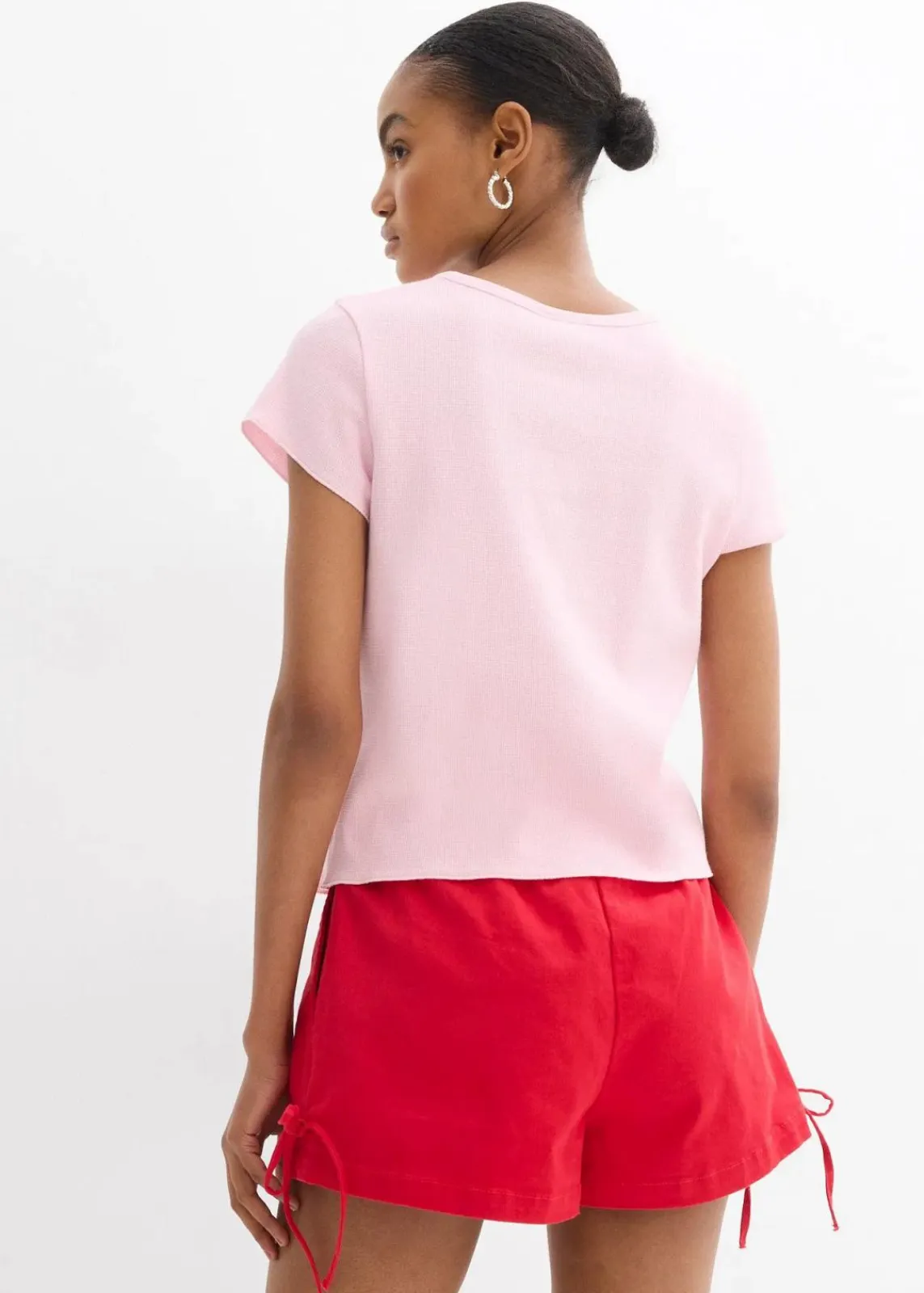 bonprix Nachhaltigere Materialien|Shirts & Tops^T-Shirt aus reiner Bio-Baumwolle kristallrosa/chillirot