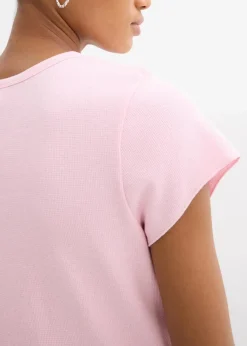 bonprix Nachhaltigere Materialien|Shirts & Tops^T-Shirt aus reiner Bio-Baumwolle kristallrosa/chillirot