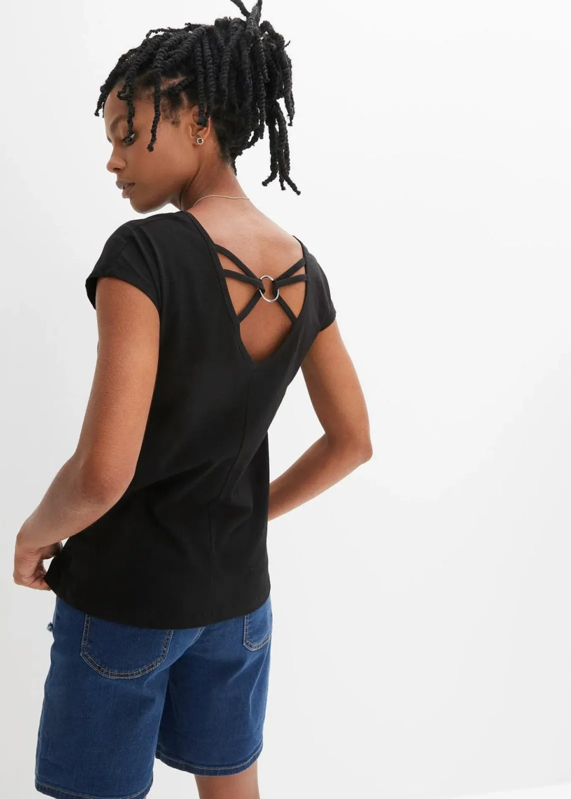 bonprix Shirts & Tops^T-Shirt aus reiner Bio-Baumwolle schwarz