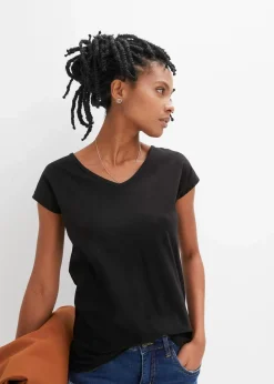 bonprix Shirts & Tops^T-Shirt aus reiner Bio-Baumwolle schwarz