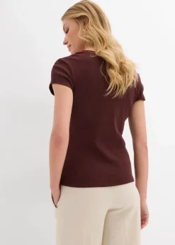 bonprix Nachhaltigere Materialien|Shirts & Tops^T-Shirt aus reiner Bio-Baumwolle terrabraun