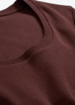 bonprix Nachhaltigere Materialien|Shirts & Tops^T-Shirt aus reiner Bio-Baumwolle terrabraun