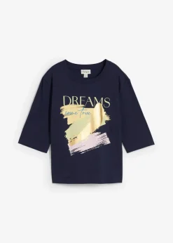 bonprix Nachhaltigere Materialien|Shirts & Tops^T-Shirt aus reiner Bio-Baumwolle dunkelblau graphisch bedruckt