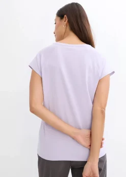 bonprix Nachhaltigere Materialien|Shirts & Tops^T-Shirt aus reiner Bio-Baumwolle zartflieder