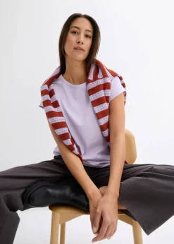 bonprix Nachhaltigere Materialien|Shirts & Tops^T-Shirt aus reiner Bio-Baumwolle zartflieder