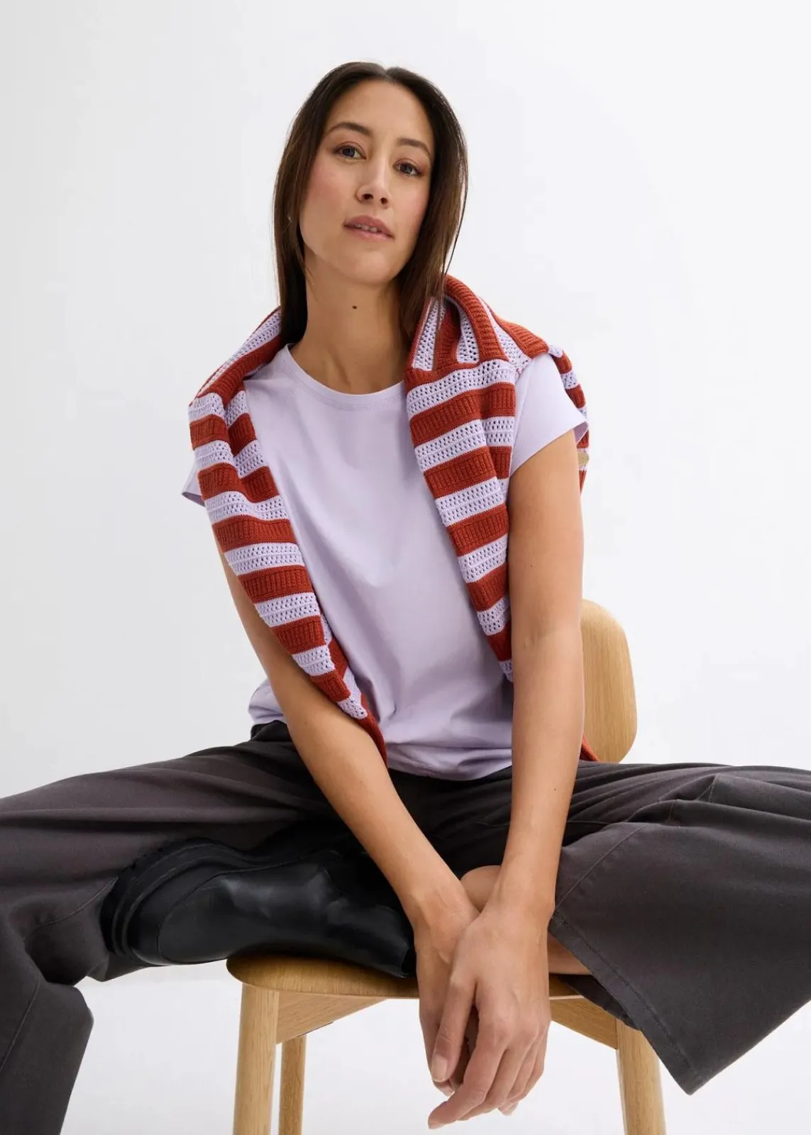 bonprix Nachhaltigere Materialien|Shirts & Tops^T-Shirt aus reiner Bio-Baumwolle zartflieder