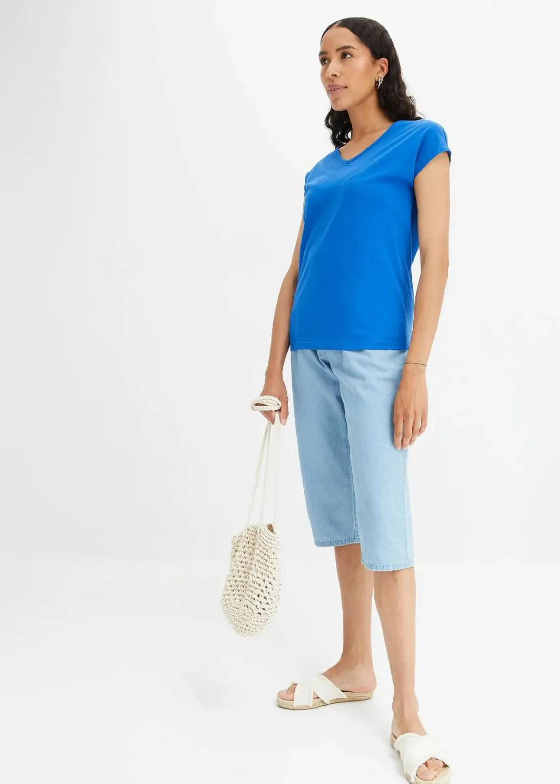 bonprix Shirts & Tops^T-Shirt aus reiner Bio-Baumwolle arktikblau