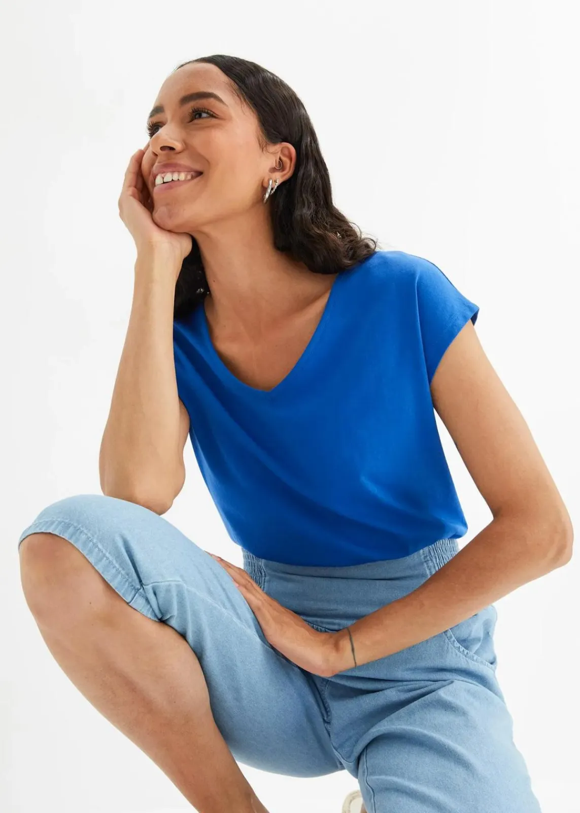 bonprix Shirts & Tops^T-Shirt aus reiner Bio-Baumwolle arktikblau