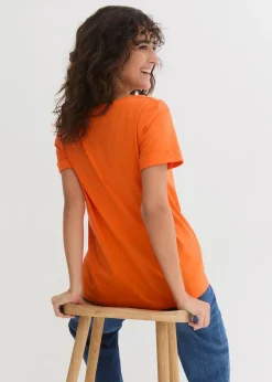 bonprix Shirts & Tops|Nachhaltigere Materialien^T-Shirt aus reiner Bio-Baumwolle warmorange