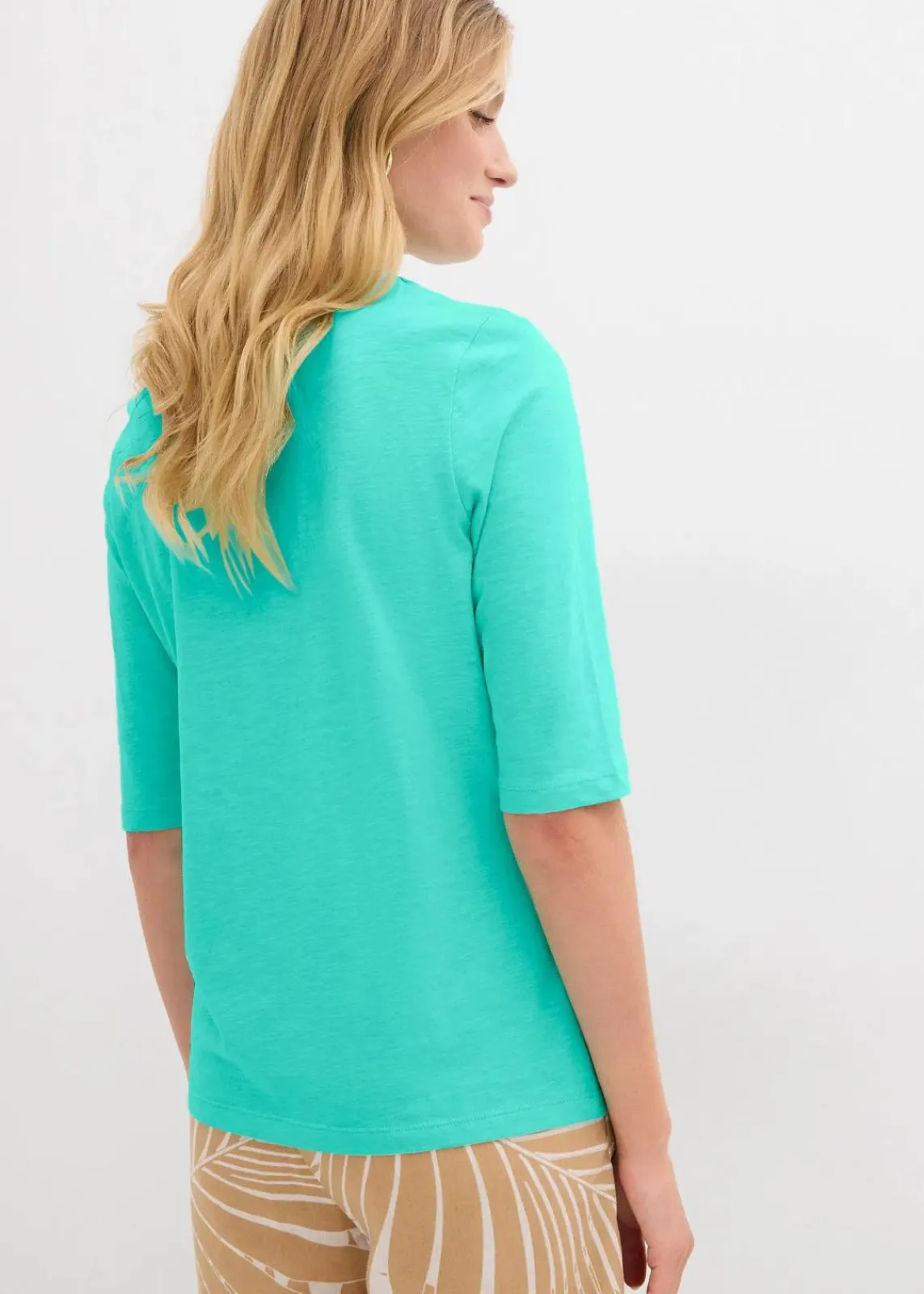 bonprix Bekleidung·Röcke|Basics^T-Shirt aus reiner Bio-Baumwolle, (2er Pack) mentholblau/natur