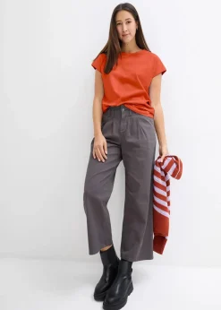 bonprix Nachhaltigere Materialien|Shirts & Tops^T-Shirt aus reiner Bio-Baumwolle lavaorange